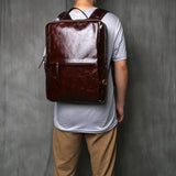 Mochila Lucca - em couro (vintage)