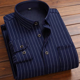 Ins Autumn Men's Warmth Fce Lined Thi Long Sve Slim Fit Casual Plaid irt Men's Outerwear Polyester Youth ular Da...