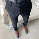 Calça Social Masculina - Lisa com Cintura Elástica