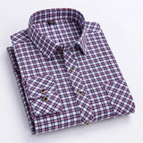 2024 New Men's Flannel Shirts Long Sleeve Cotton Soft Regular-fit Brushed Single Pocket Comfortable Casual Fashion Plaid Shirts