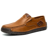 Sapato - Mocassins de Couro Sem Cadarço