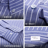 100% Cotton Oxford Men Striped Plaid Shirts Male Business Casual High Quality Long sleeve Shirt for Men Button Shirt 5XL 6XL 7XL