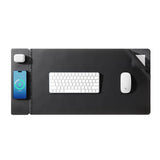 DESK PAD 3 EM 1 DE COURO - CARREGAMENTO MAGNÉTICO 15W