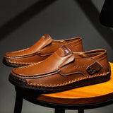 Sapato - Mocassins de Couro Sem Cadarço