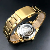 Orient Double Lion Classic Watch Series Gold - Tone Stainless Steel Automatic Mechanical Wristwatch Brand New Top Men's Watch