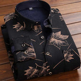 Ins Autumn Men's Warmth Fce Lined Thi Long Sve Slim Fit Casual Plaid irt Men's Outerwear Polyester Youth ular Da...