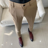 Calça Social Masculina - Lisa com Cintura Elástica