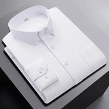 100% Cotton Oxford Men Striped Plaid Shirts Male Business Casual High Quality Long sleeve Shirt for Men Button Shirt 5XL 6XL 7XL