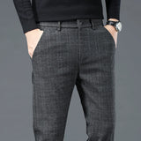 Calça Masculina Xadrez - Inglesa Modelo Slim
