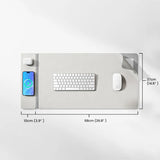 DESK PAD 3 EM 1 DE COURO - CARREGAMENTO MAGNÉTICO 15W