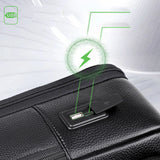 Mochila  HEVRAOS - Com USB (COURO)